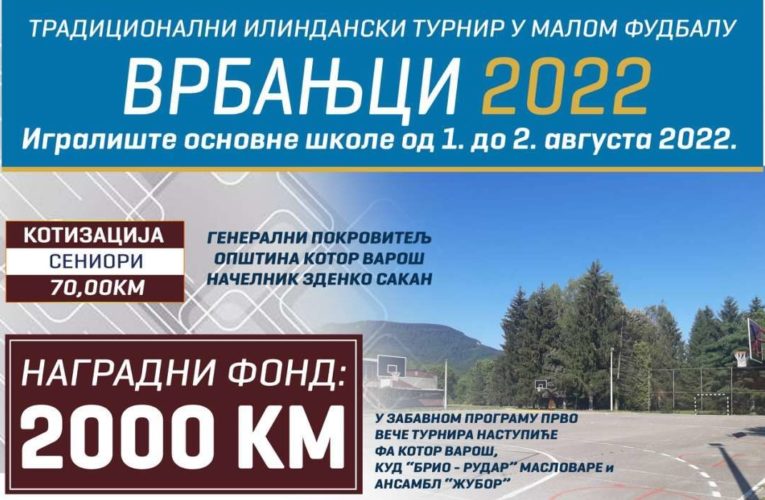 Илиндански турнир у малом фудбалу „Врбањци 2022“